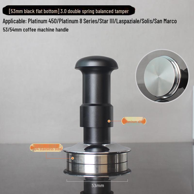 3.0 Тампер для эспрессо с двойной пружиной, свободной регулировкой, постоянным усилием, балансом - 51/53/58 мм