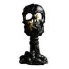 Подсвечник в виде черепа на Хэллоуин, готический, без слов, черно-белый, из смолы, со скелетом