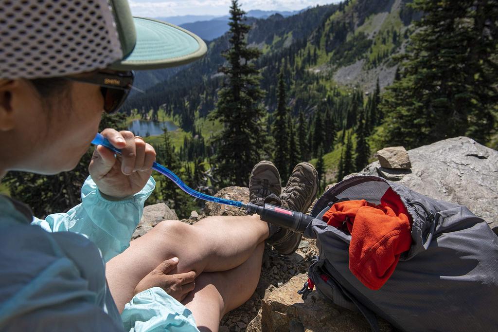 MSR Outdoor Camping Water Purifier Through Link Inline Micro Filter Japanese 31002 Black [Genuine Product]