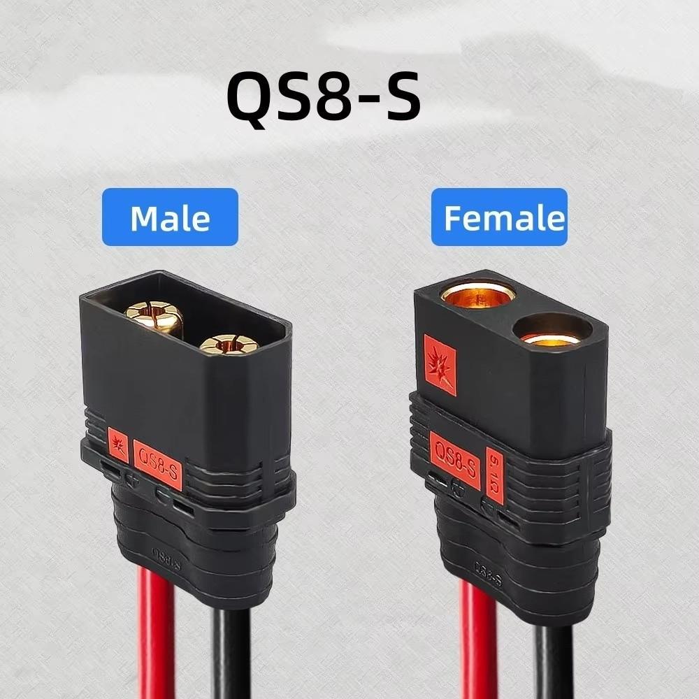 Anti Spark QS8-S Connector Gold Plated RC Accessories New QS8P-S Battery Plug  for RC Model Car
