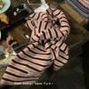 Autumn and Winter Atmosphere Scarf To Keep Warm and Color Blocked Retro Student Scarf Contrasting Color Stripes Korean Gentle Ins Style Girl