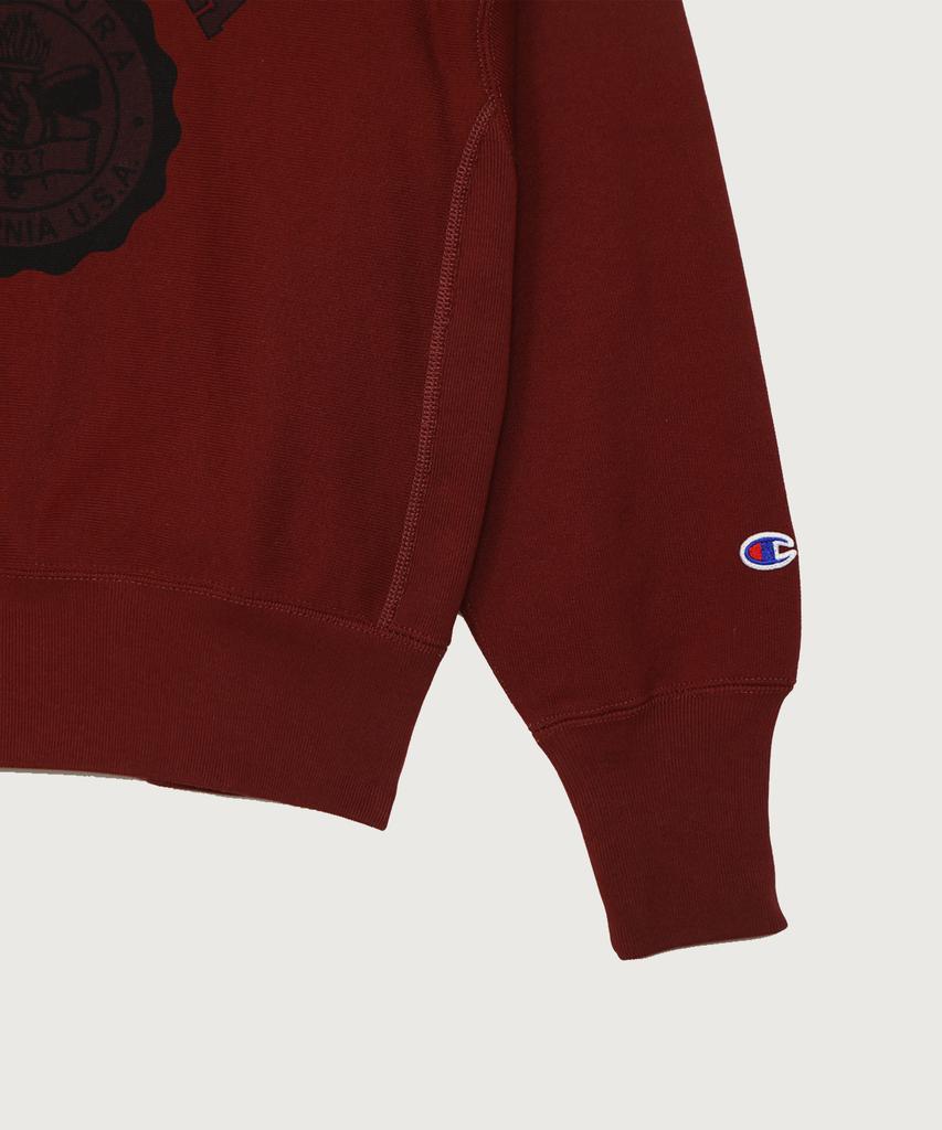 Champion Женская толстовка с начесом,signature-графикой и обратным плетением, цвет бордовый