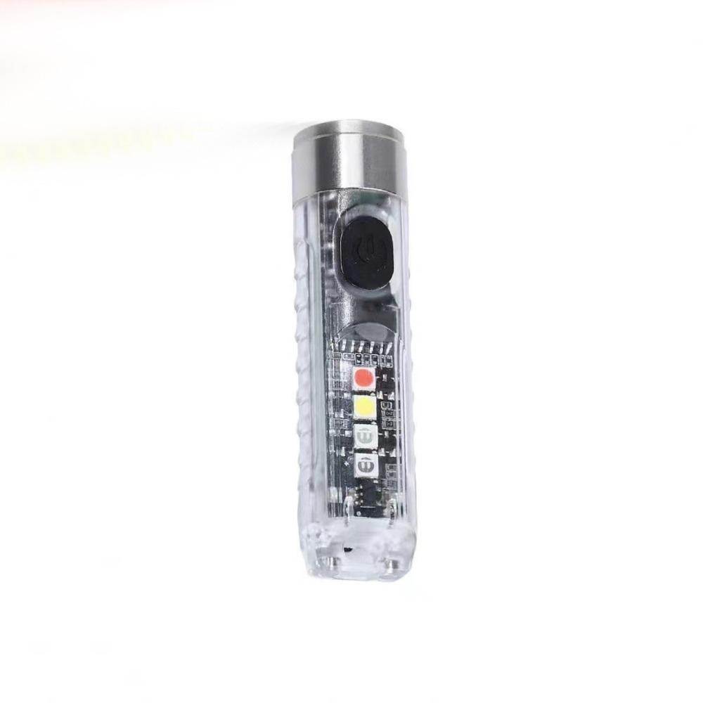 USB Rechargeable Magnetic Torch Keychain Keychain Flashlight Mini LED Flashlight Outdoor Lighting