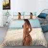3D Bikini Bedding Duvet Cover Pillowcase 2 or 3 Sexy Beauty Printed Microfiber Fabric Single Bed Double Bed Full Size Washable Super Soft Bedding