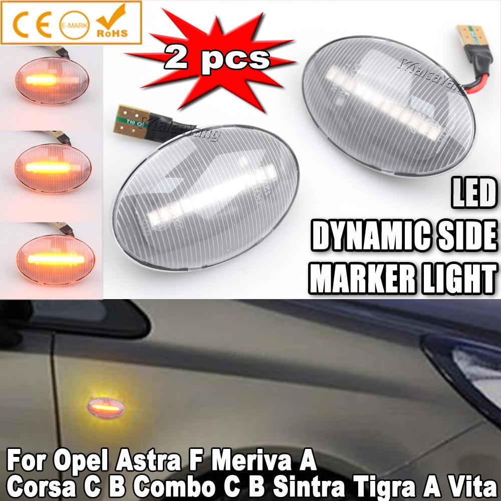 Dynamic LED Side Marker Lights For Opel Astra F Corsa B Sintra Tigra Combo C Corsa C Meriva A Repeater Turn Signal Lamp