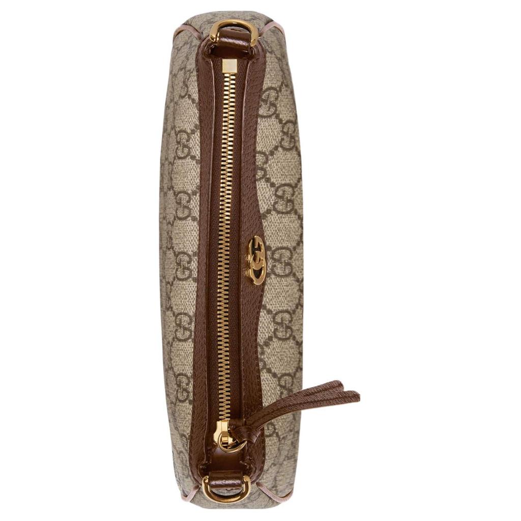 Gucci Ophidia GG Маленькая сумка Бежевый/Эбеновый Supreme Женские Сумки на плечо Коричневый 735132-FABLE-9442