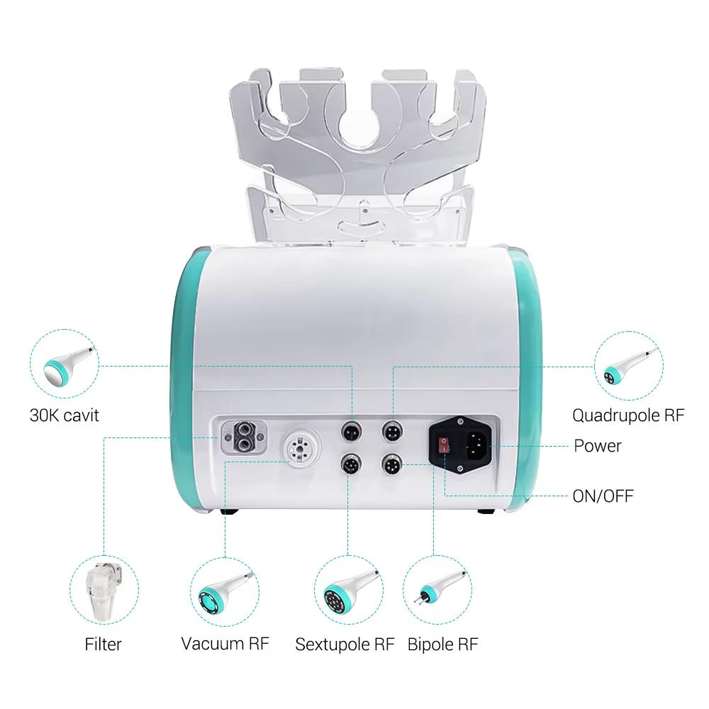5 В 1 40k/80k Аппарат для ультразвуковой кавитации RF Вакуумная система для коррекции фигуры Профессиональное оборудование для салона красоты