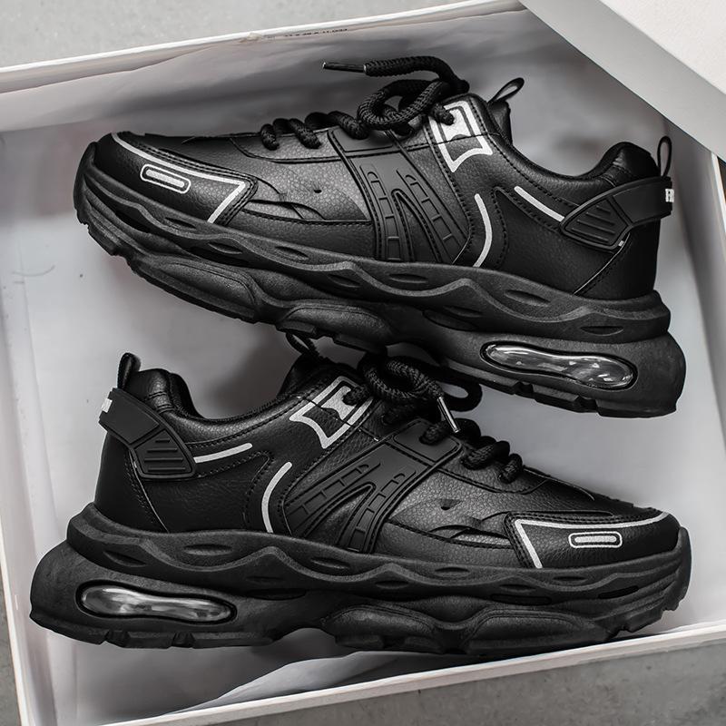 Весенняя мужская обувь новые дышащие маленькие белые туфли мужские трендовые универсальные туфли на платформе спортивная повседневная черная обувь для папы мужская