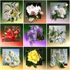 DIY цветок 5D алмазная живопись полная круглая дрель вышивка мозаика смола вышивка крестиком Рождественский подарок домашний декор художественный подарок