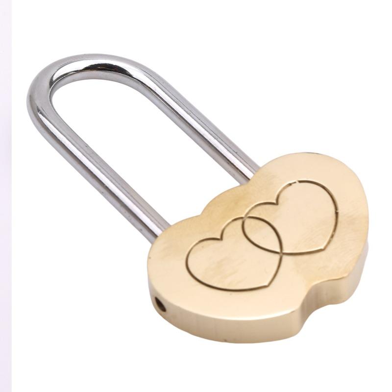 Сердце День Святого Валентина Годовщина 1 шт. Пара Замок Замок Любовь Замок Выгравированный Двойной Подарок