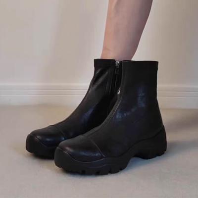 Модные ботильоны для женщин на плоской подошве, на платформе, модная обувь, повседневные удобные женские спортивные ботинки 2025 зима дизайнерские готические челси ботильоны женские