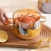 Amber Glass Stew Pot with Lid – Double-Ear Noodle Bowl for Ceramic/Electric Stoves