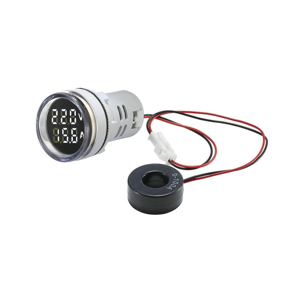 AC 50-500V 0-100A Square LED Digital Voltmeter Ammeter 110V 220V Voltage Current Meter Voltammeter Car Volt Amp Tester Detector
