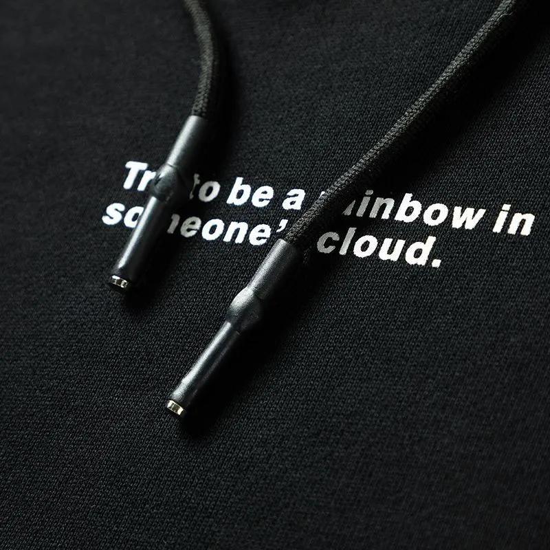 Мужской повседневный на осень зиму черный серый оверсайз худи свитшот мужской хип-хоп скейтборд уличная одежда