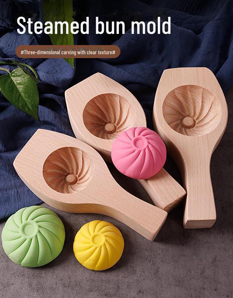 Handmade Steamed Bun Mold Set: Large, Medium & Small Sizes for Pastry, Bean Paste, and Veggie Buns