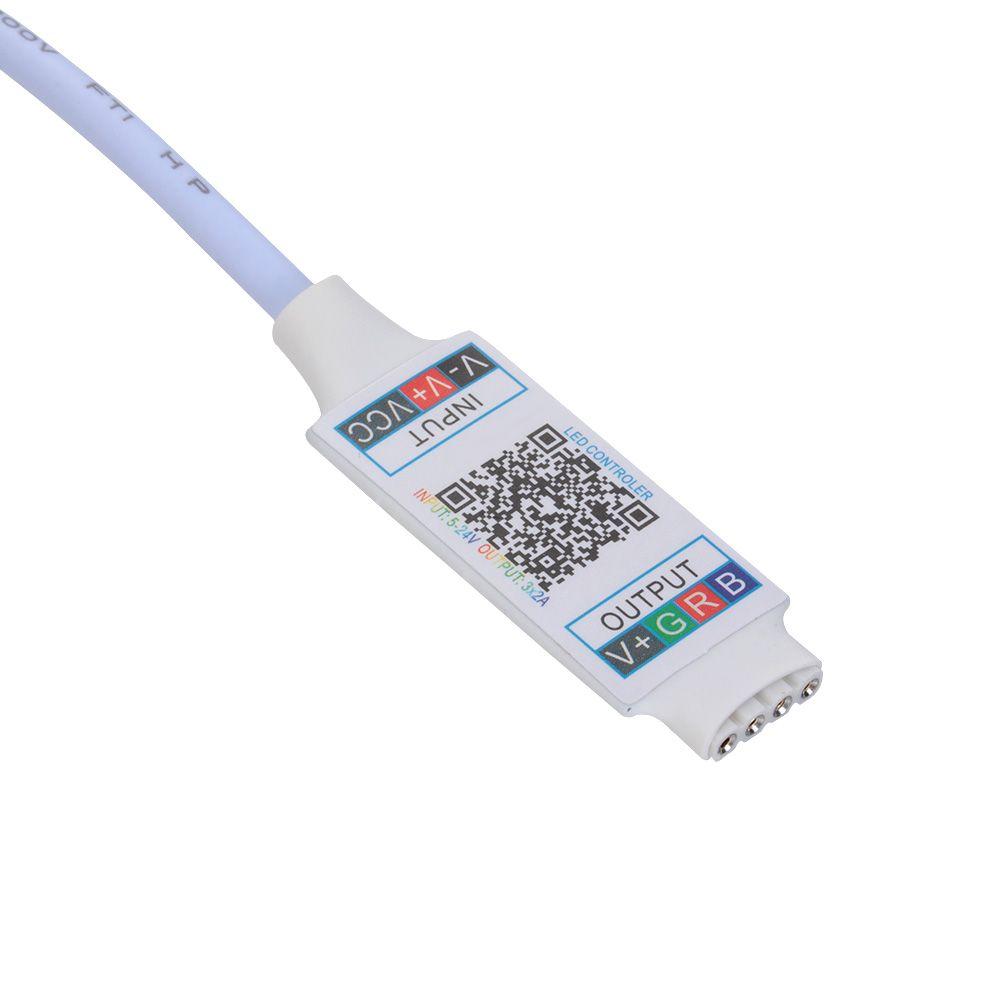 Mini Smart Female Plug to 4Pin Connector Adaptor LED Light Strip Music RGB Controller Bluetooth