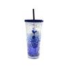 Spurs Crest 600ml Freezer Cup With Straw