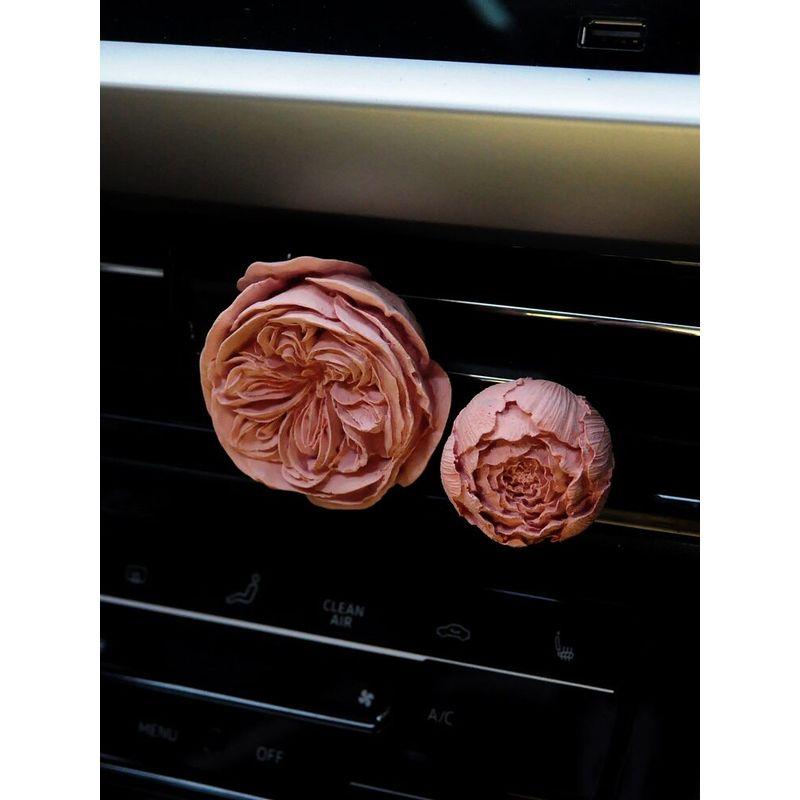 Preserved Fresh Flower Austin Rose Fragrant Stone Car Air Outlet Aromatherapy Retro Fancy Ins Style Car Interior