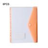 6 pcs PP Binder Folders A4 Punched Pockets New Binder Pocket  Office Organizer