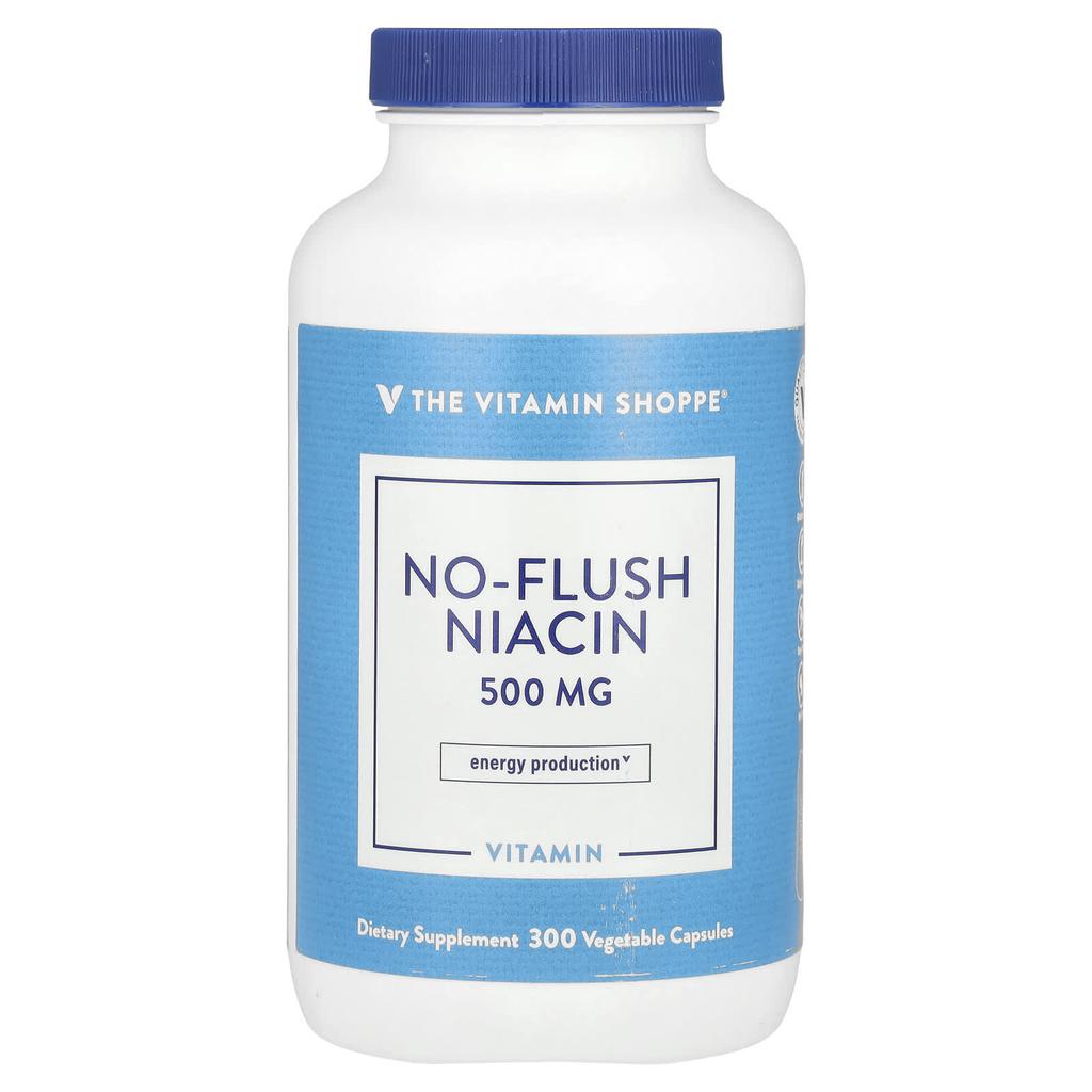 The Vitamin Shoppe, Ниацин без приливов жара, 500 мг, 300 растительных капсул
