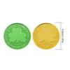 10 шт./набор пластиковых монет Lucky Shamrock декоративные золотые зеленые монеты для украшения стола