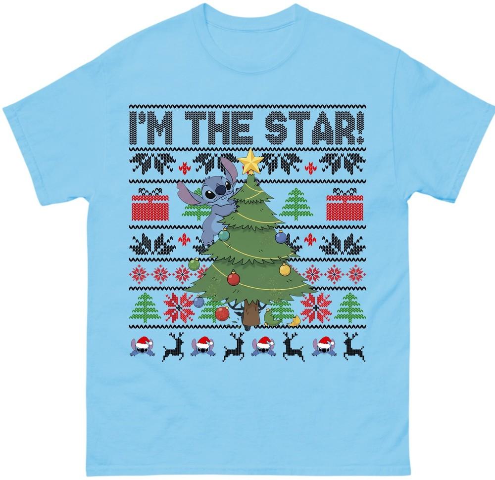 Lilo Stitch Christmas T Shirt Xmas Funny Stitch Im The Star Tee Shirt Gift