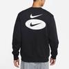 Nike Повседневная спортивная флисовая толстовка с круглым вырезом и длинными рукавами, мужские топы, черные DM5461-010