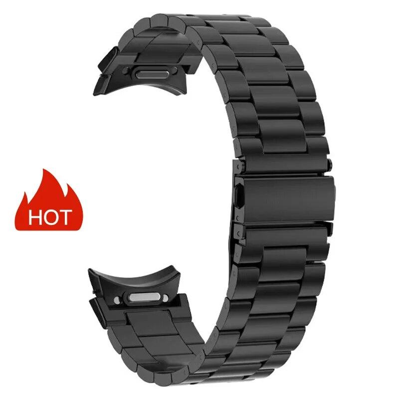 Металлический ремешок для Samsung Galaxy Watch 6, 5, 4, 40 мм, 44 мм, браслет, крепление в одно нажатие для Galaxy Watch 6, классический ремешок 43 мм, 47 мм