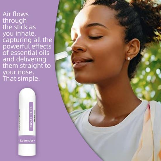 Yousheng 4Pcs Nasal Sticks Portable Nasal Inhaler Aromatherapy Sinus Congestion Relief Essential Oils Stress Relief Non-Medicated Sticks