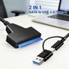 Адаптер SATA на USB 3.0/Type-C 2-в-1 Кабель Sata 2,5/3,5 Дюйма SSD HDD SATA III Жесткий Диск с Адаптером Питания 12В/2А