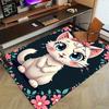 1pc,Cute Kitten Floral Rug - Perfect for Home Decor, Office Carpet, Chair Cover, Outdoor Mat