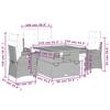 VidaXL Ensemble à Manger de Jardin avec Coussins 4 pcs, Table de Terrasse, Meubles de Patio, Mobilier d'Extérieur, Gris 3277465