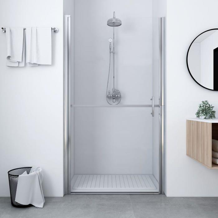 VidaXL Shower Door Shower Wall Shower Cabin Screen Partition Bathroom Home Interior Tempered Glass 81x195 146655