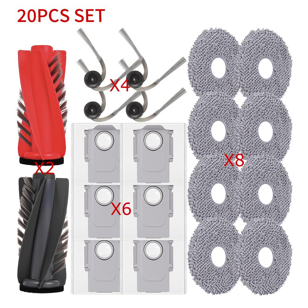 Для Roborock Saros 11R/S9 MaxV Slim/G11S Ultra/Qrevo CurvX Запчасти Основная боковая щетка Тряпка для мытья пола Мешок для пыли HEPA-фильтр Комплект для пылесоса