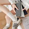 Белые махровые носки, Женские летние хлопковые носки, Тонкие носки до середины икры, Серые длинные носки, Весенне-осенний комплект, Немецкие тренировочные туфли, Тренд носков