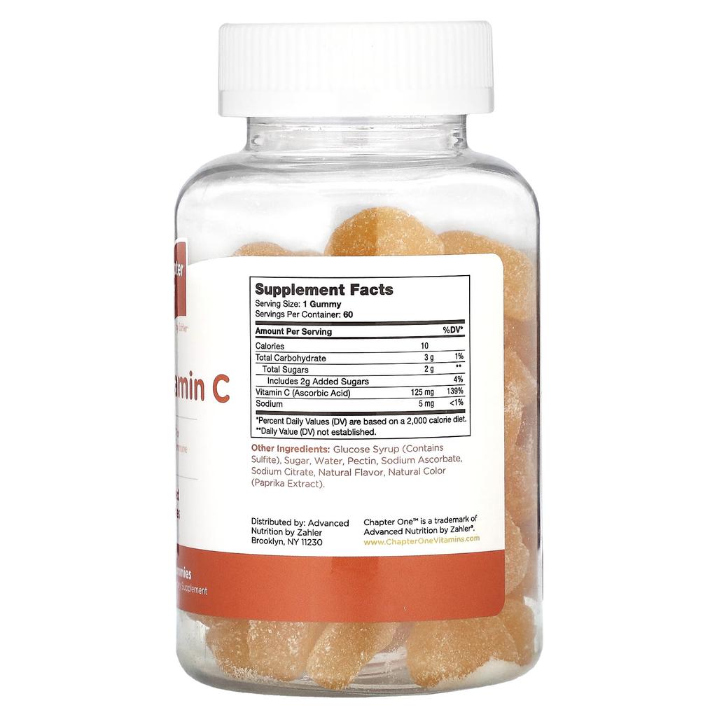 Vitamin C, 60 gummies (125 mg per gummie)