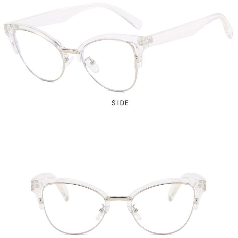 Женские очки с защитой от синего света, модные индивидуальные очки в стиле ретро, ​​простые очки без оправы, мужские студенческие деловые очки для поездок на работу