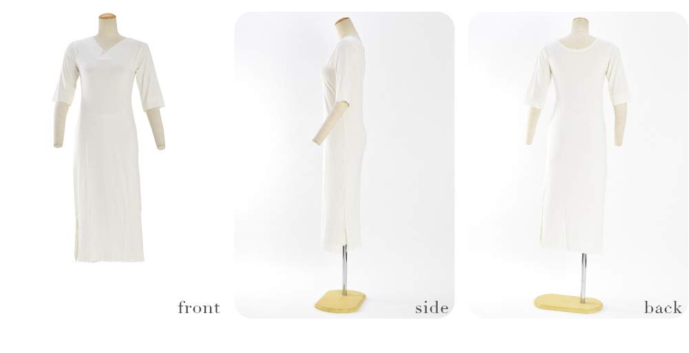 Цельное нижнее белье Кимоно Длина Подол Японское кимоно M [Heat + Fit] [Nagomiya] Комбинация, Рукава 3/4, Кружево, Одежда, Нижнее белье, Нижнее белье, Нижнее белье,