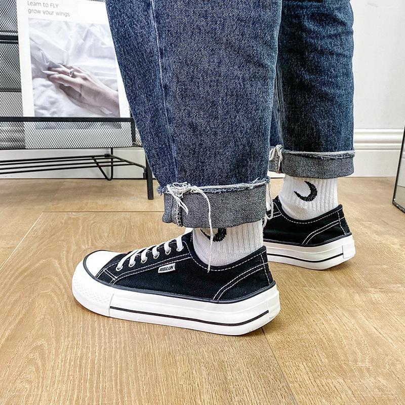 Женские парусиновые туфли на весну со шнуровкой и круглым носком, повседневные туфли на плоской подошве, кроссовки для студентов, для девочек, для скейтборда, вулканизированные, для тенниса, для женщин
