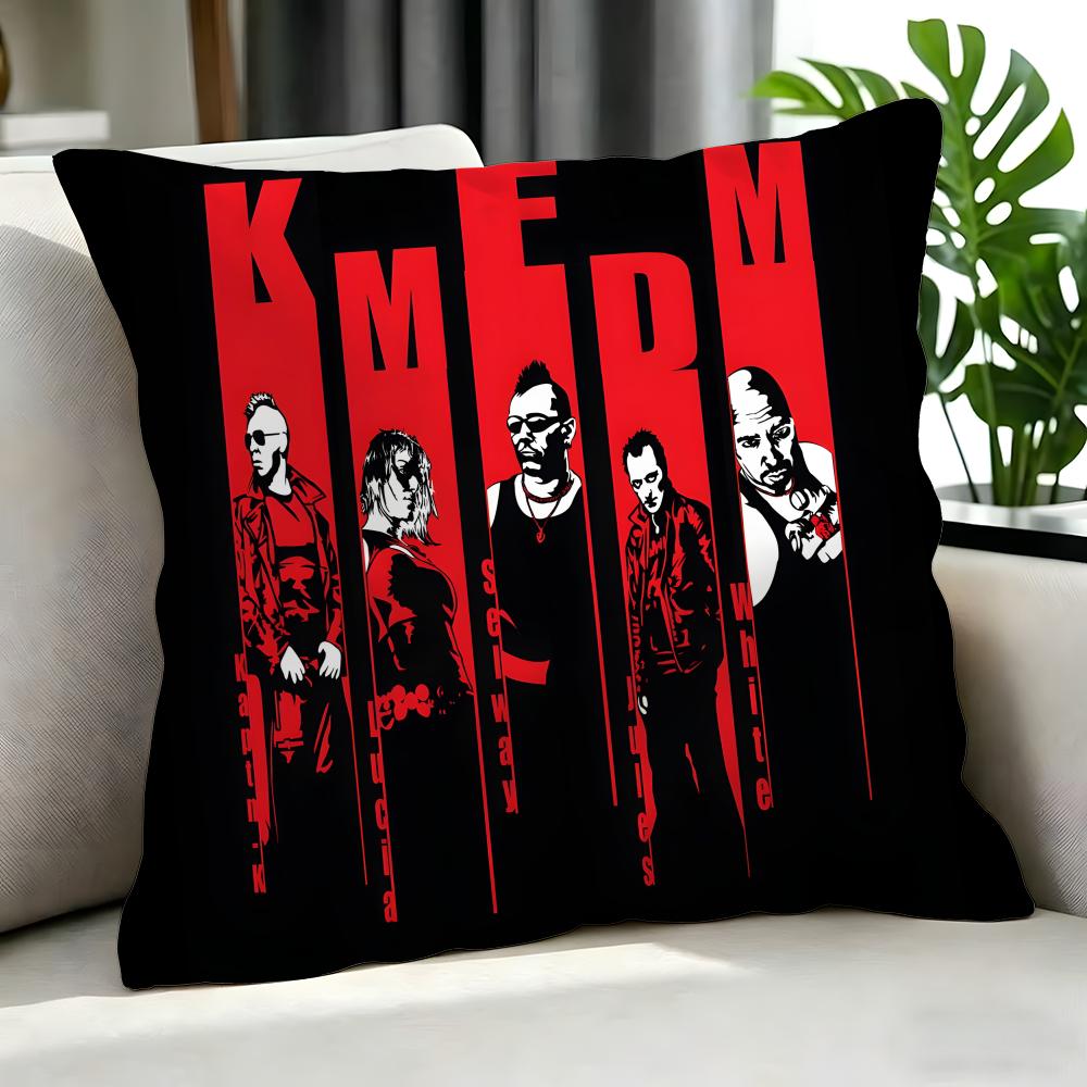 Band KKMFDM band DIY Stickying Cushion Cover Cushion Cover Set Pcs x x x Pillowcase Decorative Sofa Home Decor