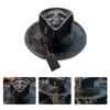 Skull Cowboy Hat Spooky and Stylish Headwear Ornament for Party Background Household Celebrations