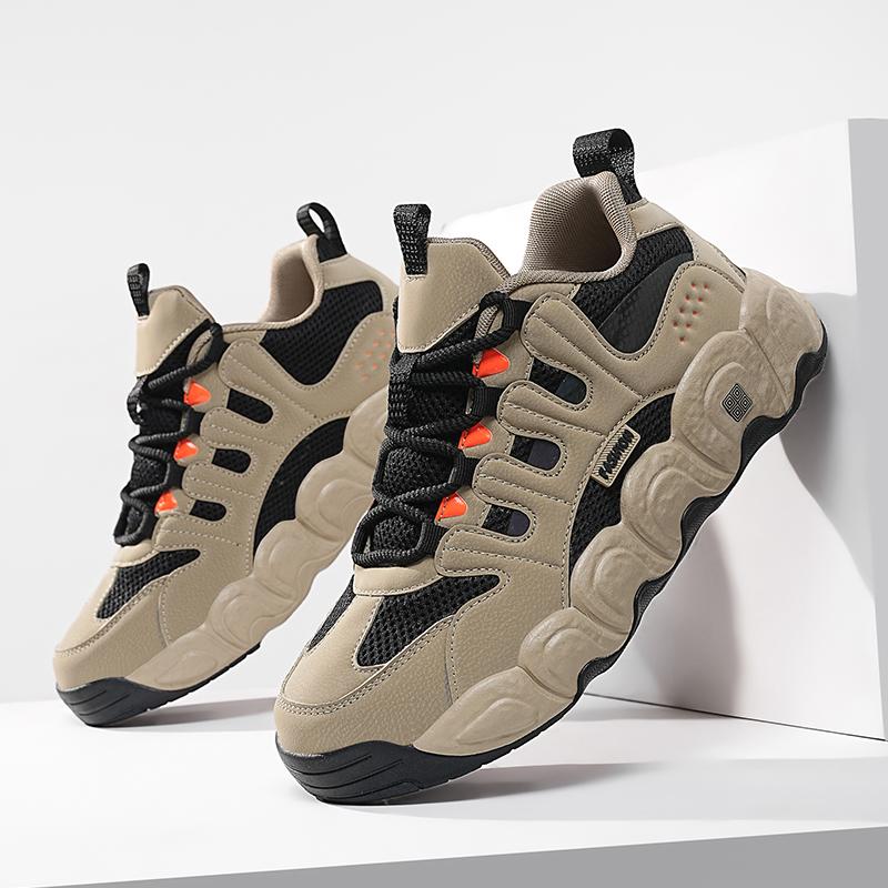 Мужские кроссовки Новые массивные кроссовки Мужские дышащие сетчатые Белые повседневные кроссовки Теннисные Мужские на платформе На шнуровке Вулканизированная обувь