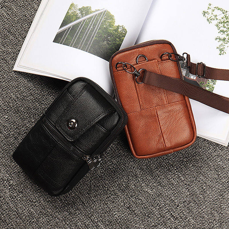 Мужская дорожная сумка через плечо, кошелек для телефона, кобура для телефона, кожаный пояс, маленькая сумка-мессенджер