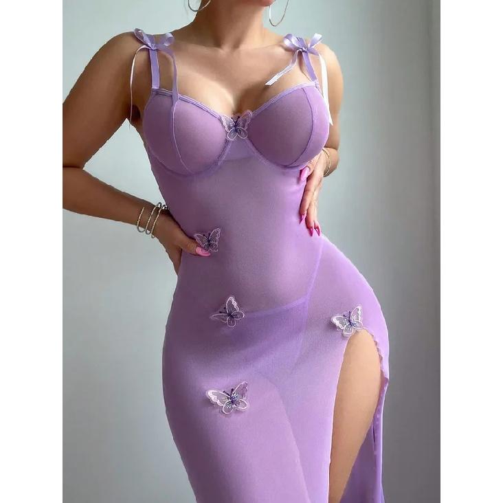 Sexy Lingerie Women Erotic Babydolls Nightdress Sexy Lace See Through Slim Dresses Female Exotic Chemises