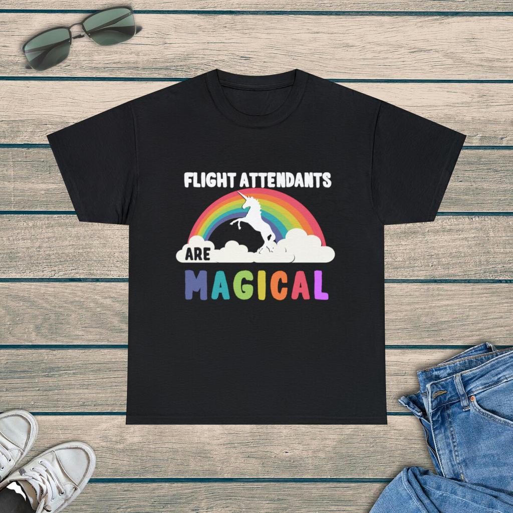 Flight Attendants Are Magical Graphic Tee Shirt, S-5XL