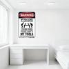 Humor Metal Tin Sign 'IF YOU LIKE (YOU HAANDS (PLEASE HANDS))' Funny Spelling Warning Tool Not Touch Decor for Home Bar Man Cave