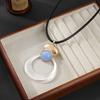 Accessories Long Necklace Fashion Sense Popular Round Pendant Brushed Hollow Metal Sweater Chain