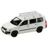 HJ64 1/64 Scale Toyota Probox Custom Version with Roof Carrier (White) - Finished Product