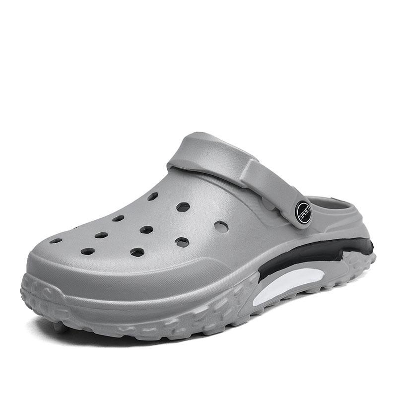 Мужские туфли Hole Shoes, простые и модные, с мягкой подошвой, тапочки-мешки, износостойкие и удобные, с толстой подошвой, пляжные сандалии для мужчин