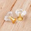 Wardrobe Cabinet Handles Diamond Shape Pull Handle Door Knobs Cupboard Pulls Crystal Glass Knobs